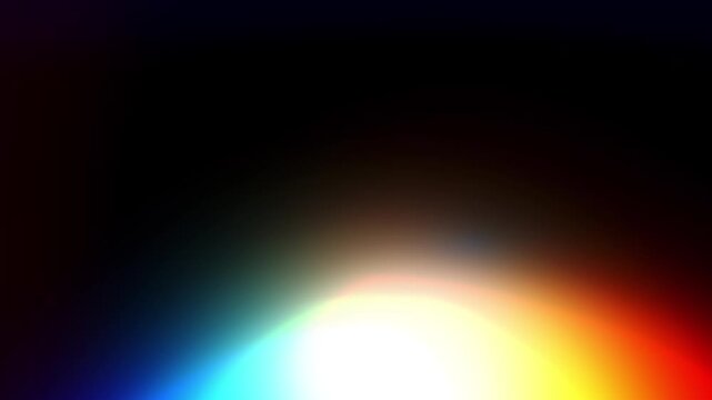 Colorful prismatic light leak effect with soft transitions. Professional asset for cinematic video editing, music videos, and adding creative lighting to digital designs.