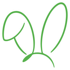 Easter Bunny Continuous One Line Drawing