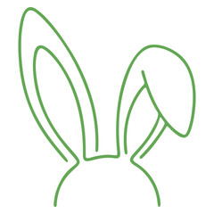 Easter Bunny Continuous One Line Drawing