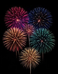 Fototapeta premium Fireworks in the night sky