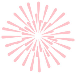 Obraz premium Firework burst pastel pink celebration explosion icon isolated on transparent background