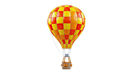 Fototapeta premium Hot Air Balloon with Checkerboard Pattern