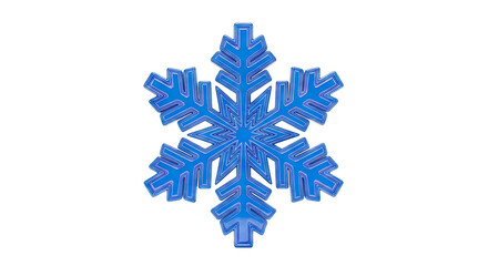 Fototapeta premium 3D Blue Snowflake Icon