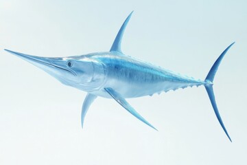 Obraz premium Photorealistic swordfish in motion showcasing marine life for ocean-themed design
