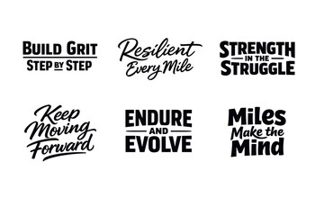 Obraz premium Inspirational motivational quotes on resilience and strength