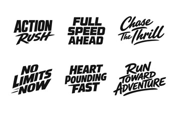 Fototapeta premium Motivational adventure quotes in bold typography