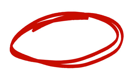 Dynamic Hand-Drawn Red Oval Shape for Highlighting Important Information, Emphasizing Details, and Capturing Viewer Attention in Digital and Print Media