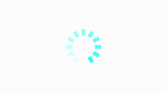loading icon animation. Loading Circle Video with Glow. 4k video.Animated spinning load icon with alpha layer transparent .