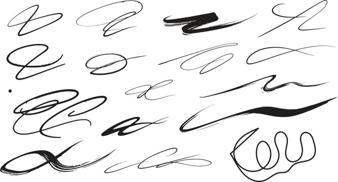 A collection of 20th century calligraphy script alphabets and handwriting examples