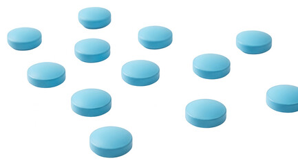 Multiple blue pills png scattered arrangement png clear background png medical healthcare png isolated png transparent background image