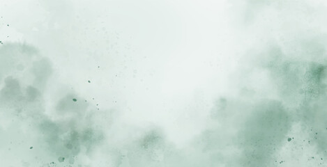 Obraz premium Abstract watercolor art background template. green teal watercolor backdrop empty space for text, banner, presentation or product display graphic design