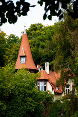 Ancient half-timber block residential house in Gdansk