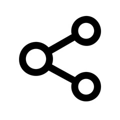 Black Share Icon Vector on White Background