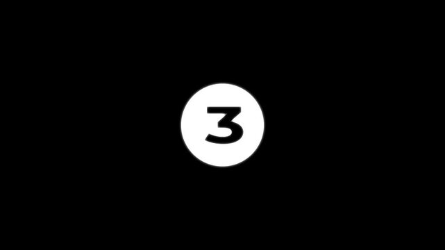 countdown result 10-0 animation with correct answer cross icon animation on black background..