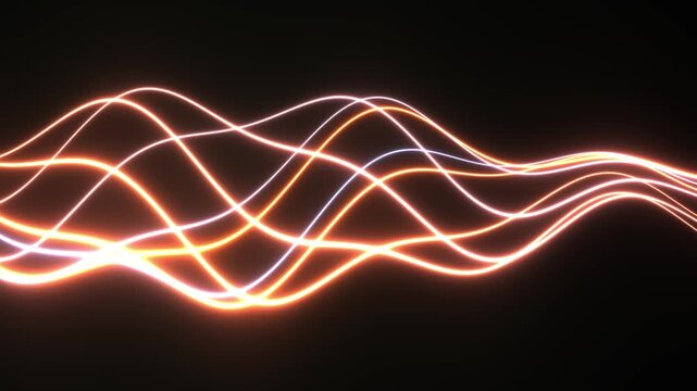 Silk Ribbons Flowing Abstract Elegant Background Seamless Loop