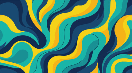 Modern Abstract Background with Flowing Colorful Wave Shapes © Tahphoto