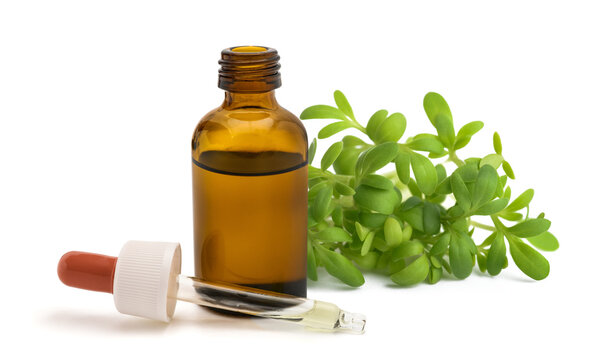 Watercress Herbal Extract in Small Glass Bottle