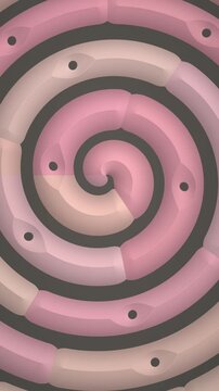 Hypnotic Pink and White Candy Spiral Loop Animation.
