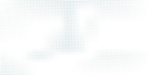 Modern abstract world map background created with blue halftone dots on a clean light backdrop. © arifin