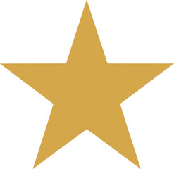 Golden Star Icon Vector &ndash; Five Point Gold Star Symbol Illustration