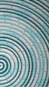 Hypnotic Teal and White Spiral Mosaic Background Animation.