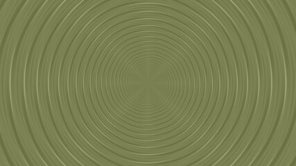 Abstract olive green background with concentric circular lines and hypnotic radial pattern