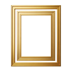 Obraz premium A gold picture frame on transparent background for decorative purposes
