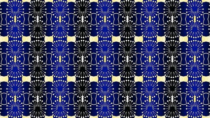 Midnight Blue Starburst Pattern