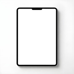 Modern Tablet Mockup with Blank White Screen Isolated on White Background