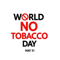 World no tobacco day awareness campaign logo on white background