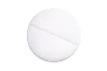 White round cosmetic cotton pad isolated on transparent background for skincare beauty makeup removal and personal hygiene concept