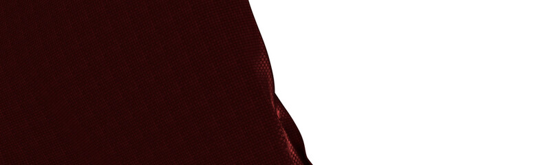 Fototapeta premium Burgundy cloth waving in the wind against a clean white background. Perfect for textile design, abstract backgrounds, a