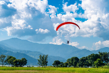 Paragliding - Landing In Progress