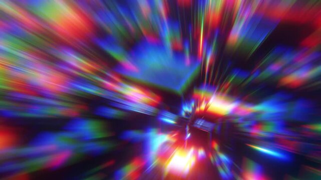 Animated background simulating the colors of light passing through a prism