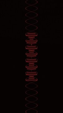 Abstract red lines on black background, artistic digital design, modern style.