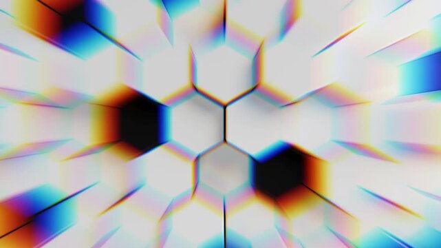 Animated background simulating the colors of light passing through a prism