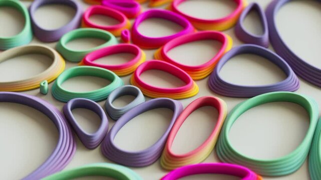 Abstract colorful moving circles