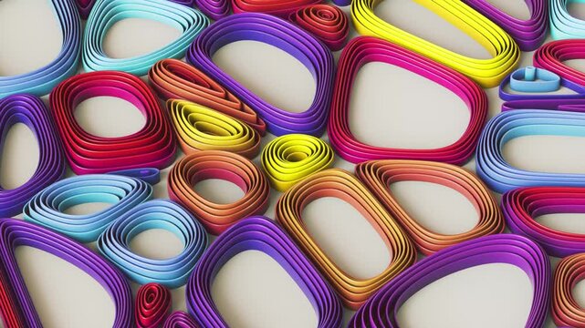 Abstract colorful shapes loop