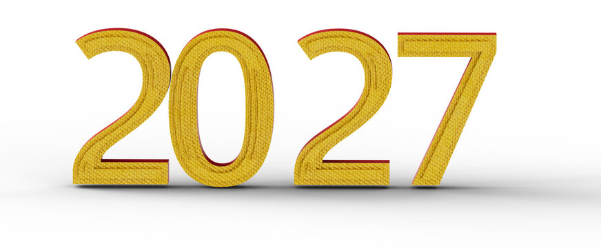 2027 New Year background with golden digits, business concept, happy new year, prosperity, success, celebration and fut