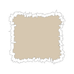 Obraz premium Vintage torn paper isolated on transparent background