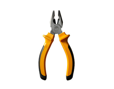 A tool with yellow and black handles and metal jaws