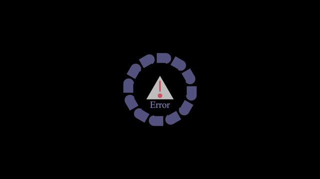 Error text digital with glitch effect and pixelize font.