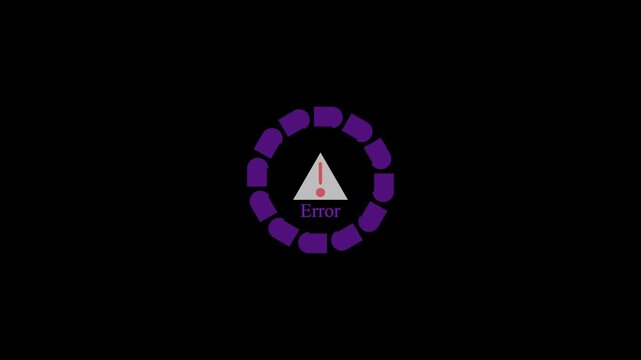 Error text digital with glitch effect and pixelize font.