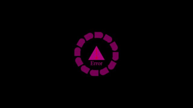 Error text digital with glitch effect and pixelize font.