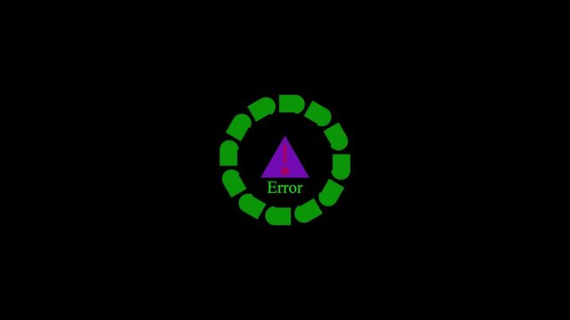 Error text digital with glitch effect and pixelize font.