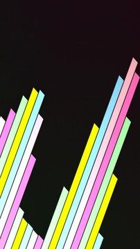 Vibrant Pastel Audio Spectrum Animation on a Black Background.