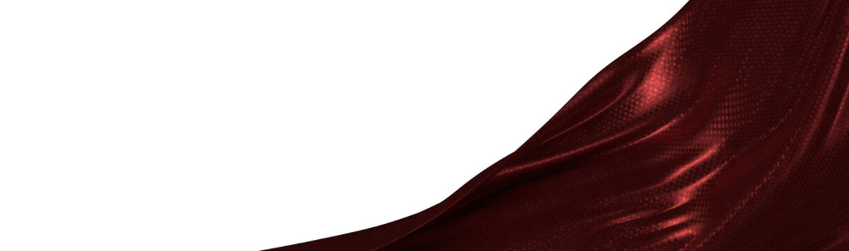 Exquisite red fabric with flowing folds, perfect for backgrounds, textures and designs. Create luxurious imagery for yo