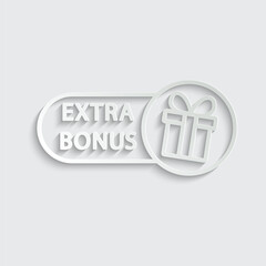 paper free gift icon vector extra bonus