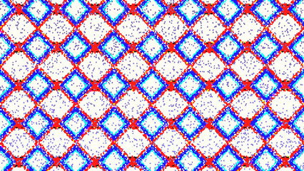 Neon Interlocking Mosaic Diamond Grid Pattern