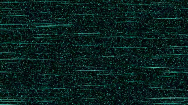 Subtle horizontal lines of static noise create a dark, grainy, and textured background with a vignette effect, evoking a sense of vintage television or analog interference, abstract or